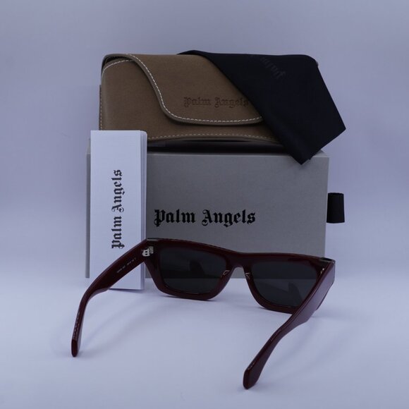 Palm Angels PERI10K MALIBU 2507 Cat Eye Sunglasses - Red/Dark Grey - Picture 9 of 9